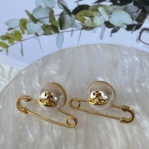 Vivienne Westwood Gold and Pearl Earrings